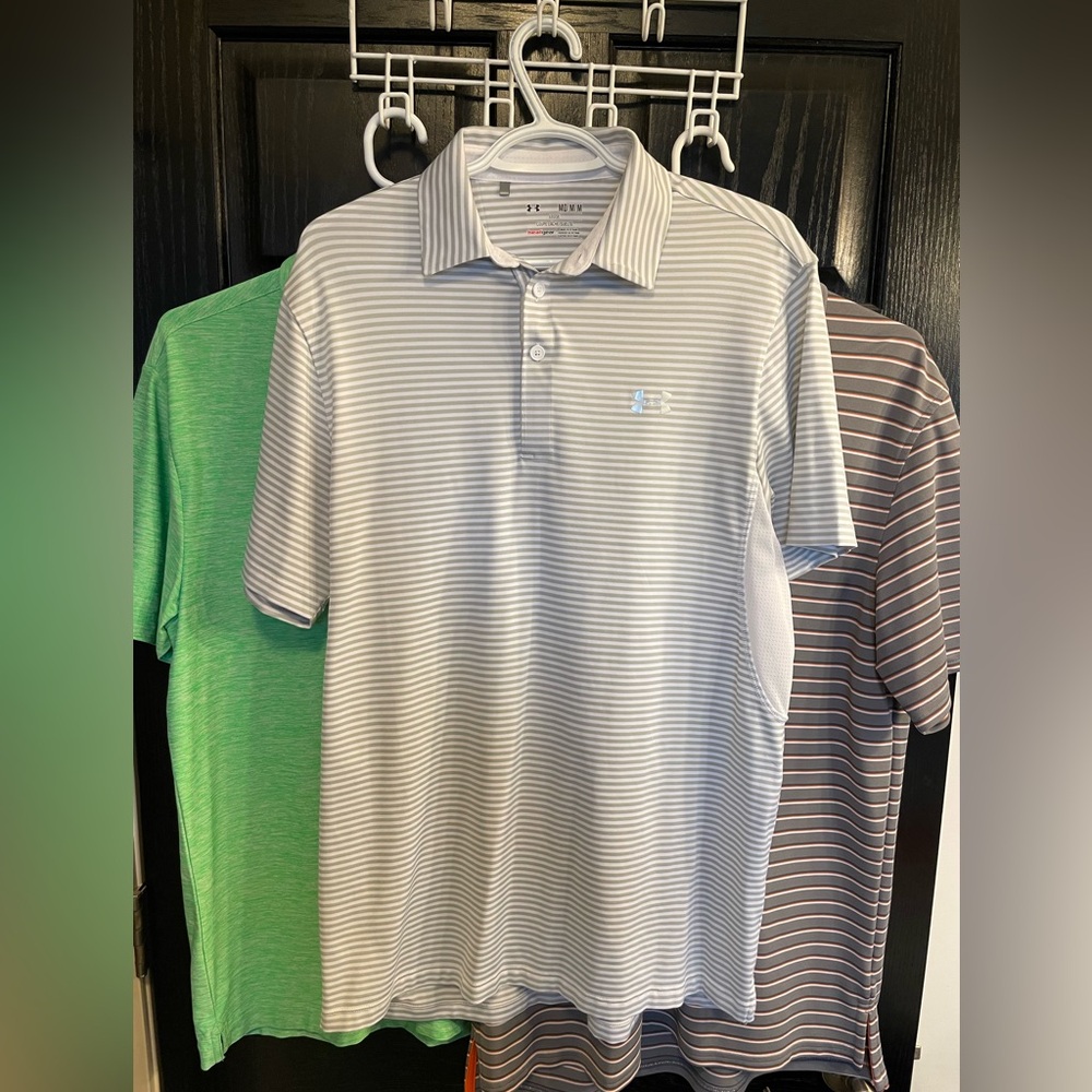 Three Mens Under Armour Golf Shirts